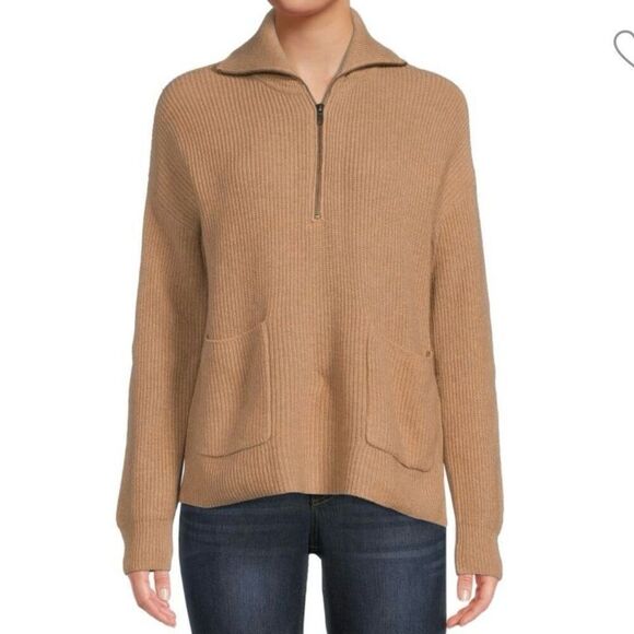 Madewell Sweaters - Madewell Glenbrook Half Zip Wool Blend Sweater M